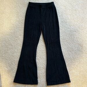 Aerie black ribbed flare pants, size small regular. Gently worn